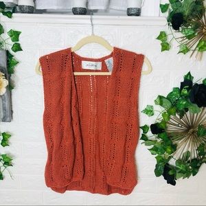 ‘🌸5/$25🌸NWOT Jessica Tierney Sleeveless Woven Cardigan Size Small